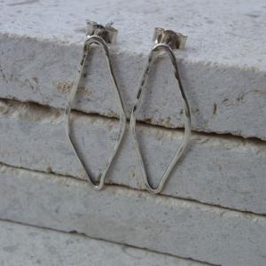 JODIE McKENZIE STUDIO Silver Hammered Wire Studs