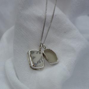 JODIE McKENZIE STUDIO Floral Pottery and Sea Glass Necklace